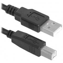Кабель Defender USB04-06 USB2.0 AM-BM 1.8 м Черный (83763) (6239463) Хмельницький