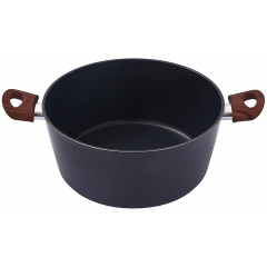 Кастрюля классическая с крышкой Bravo Chef 26 см 4.9 л Черный (6859889) Київ