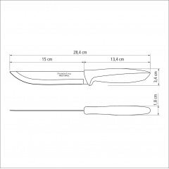 Нож для мяса Tramontina Plenus 152 мм Light grey (6740789) Херсон