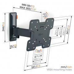 Крепление Vogels TVM 3223 Black (6816001) Луцк