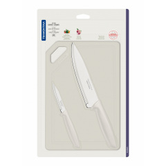 Набор ножей Tramontina Plenus 3 предмета Light grey (6747192) Черкаси