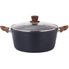 Кастрюля классическая с крышкой Bravo Chef 24 см 4.1 л Черный (6859888) Ивано-Франковск