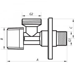 Кран для підключення сантехприладів 1/2"x3/4" (NF.1101) NOLF (NF2973) Харків