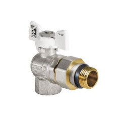 Кран з американкою 3/4" "антипротечка" (KOER KR.228.W-Gi) кутовий білий (KR0193) Київ