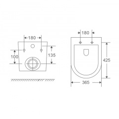 Унітаз підвісний Mixxus Premium Ellipse-0301-R 495x365x365mm система змиву Rimless (MP6460) Рівне