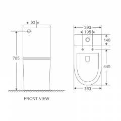 Унітаз-компакт Mixxus Premium Bevel-0402-R 670x390x880mm система змиву RIMLESS (MP6474) Житомир