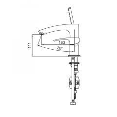 Змішувач на борт ванни Koer KB-43007-05 на 3 отвори (Колір чорний) (KR3453) Київ