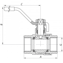 Кран кульовий KOER 1 1/4" ГГР (KR.214) (KR0023) Ізюм