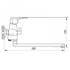 Змішувач для ванни Zerix JXD6 279 (ZX2692) Рівне