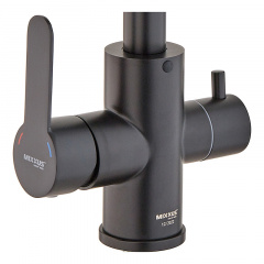 Змішувач для кухні Mixxus DAX-021-G Black (нерж. сталь) з вих.для пит.води (MI6078) Київ