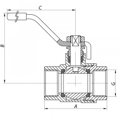 Кран шаровый KOER 2" ГГР ГАЗ (KR.214.G) (KR0137) Чернигов