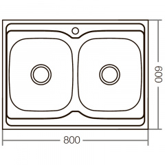 Миття накладне ZERIX Z8060B-08-180E (ZX1620) Київ