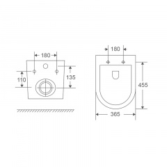 Унітаз підвісний Mixxus Premium Ellipse-0303-R Black 520x365x360mm система змиву RIMLESS (MP6464) Житомир