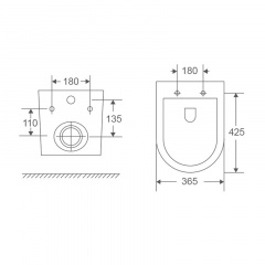 Унітаз підвісний Mixxus Premium Ellipse-0304-R 540x360x360mm система змиву Rimless (MP6466) Кропивницький