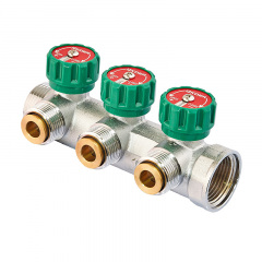 Колектор вентильний з адаптером Koer KR.1127-3 - 1"x3 - 3/4 Ways (євроконус-площина) (KR4947) Суми
