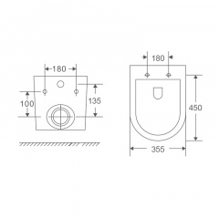 Унітаз підвісний Mixxus Premium Bevel-0301-T3 515x355x365mm система змиву Tornado 3.0 (MP6472) Кропивницький