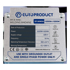 Паяльник Europroduct EP.WM06 для PPR труб (плоские насадки) 50/110mm (EP6096) Днепр