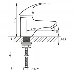 Змішувач для умивальника ZERIX BIT-A 181 (ZX0003) Київ