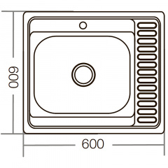 Мийка кухонна ZERIX Z6060R-06-160E satin (ZM0577) Київ