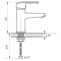 Змішувач для умивальника ZERIX PUD1 146 (ZX2798) Київ