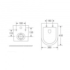 Унітаз підвісний Mixxus Premium Ellipse-0302-T3 495x360x370mm система змиву Tornado 3.0 (MP6462) Чернігів