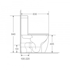 Унітаз-компакт Mixxus Premium Ellipse-0401-T1 630x390x840mm система змиву TORNADO 1.0 (MP6467) Київ