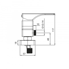 Змішувач для душу Koer KB-30010-05 (Колір чорний) (KR3487) Херсон