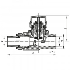 Кран термостатичний прямий PPR 20x1/2 KOER K0151.PRO (KP0192) Луцьк