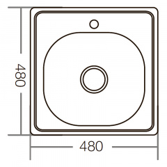 Мийка кухонна ZERIX Z4848-06-160D (ZM0558) Київ