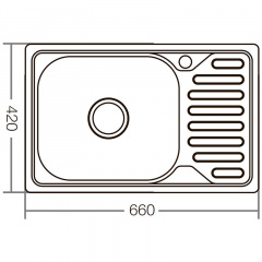 Мийка кухонна ZERIX Z6642-08-180D (decor) (ZX1601) Київ
