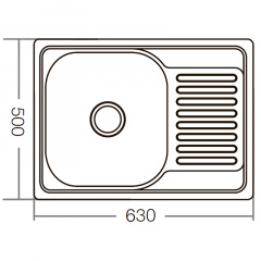Мийка кухонна ZERIX Z6350-08-180E satin (ZM0563) Чернігів