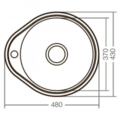 Мийка кухонна ZERIX Z4843-08-180E (ZX1598) Токмак