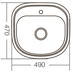 Мийка кухонна ZERIX Z4947-08-180E satin (ZM0559) Ірпінь