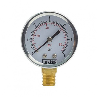 Манометр для давления воды Mytec PG-2 на 6 бар с нижним подключением 1/4