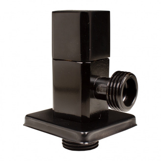 Кран кутовий приладовий сантехнічний чорний Remi DB 1/2”х1/2”