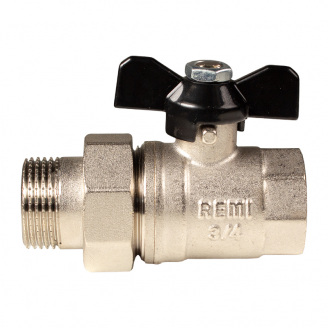 Кран кульовий з американкою прямий Remi 3/4”