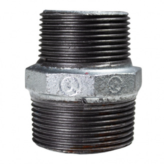 Ніпель редукційний чавунний оцинкований B.C 1 1/2” х 1 1/4”