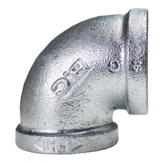 Коліно чавунне оцинковане B.C 90° ВВ 1 1/2”