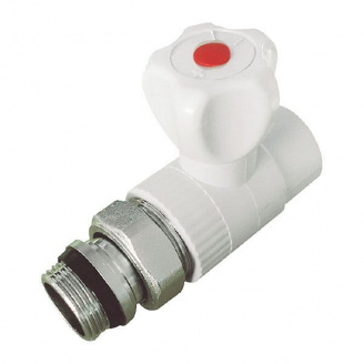 Кран радіаторний 20x1/2 прямий з прокладкою 