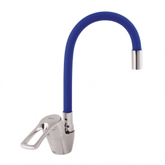 Смеситель для кухни ZERIX YUB 181 с гибким изливом Синий (ZX0436)