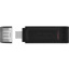 Flash Drive Kingston DT70 128GB, Type-C, USB 3.2 (6579622) Вишневе