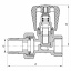 Вентиль 1/2x1/2 KOER KR.903 (KR0004) Вишневе