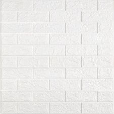 3D панель самоклеюча цегла Біла 700х770х5мм (001-5) Sticker Wall SW-00000029