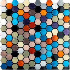 Самоклеющаяся алюминиевая плитка Sticker Wall 300х300х3 мм Разноцветный (SW-00001932)