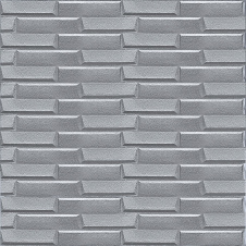 Самоклеющаяся 3D панель кладка серебро Sticker Wall 19600х700х5мм