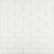3D панель самоклеюча цегла Біла 700х770х3мм (001-3) Sticker Wall SW-00000174