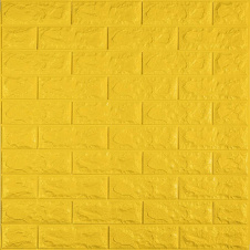3D панель самоклеющаяся кирпич Желтый 700x770x7мм (010-7) Sticker Wall SW-00000049