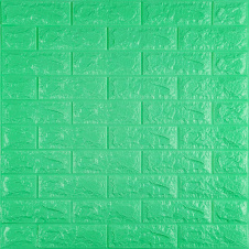3D панель самоклеющаяся кирпич Мятный 700x770x7мм (012-7) Sticker Wall SW-00000050