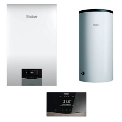 Пакетна пропозиція одноконтурний котел Vaillant ecoTEC plus VU 25CS/1-5 Ioni (N-INT2)+ бойлер + терморегулятор (0010043963 + 0010015951 + 0010045479) Ладан