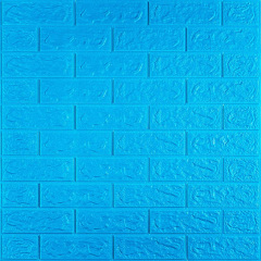 3D панель самоклеющаяся кирпич Синий 700х770х5мм (003-5) Sticker Wall SW-00000154 Виноградов